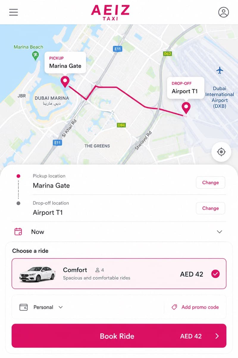Rider app dummy screen