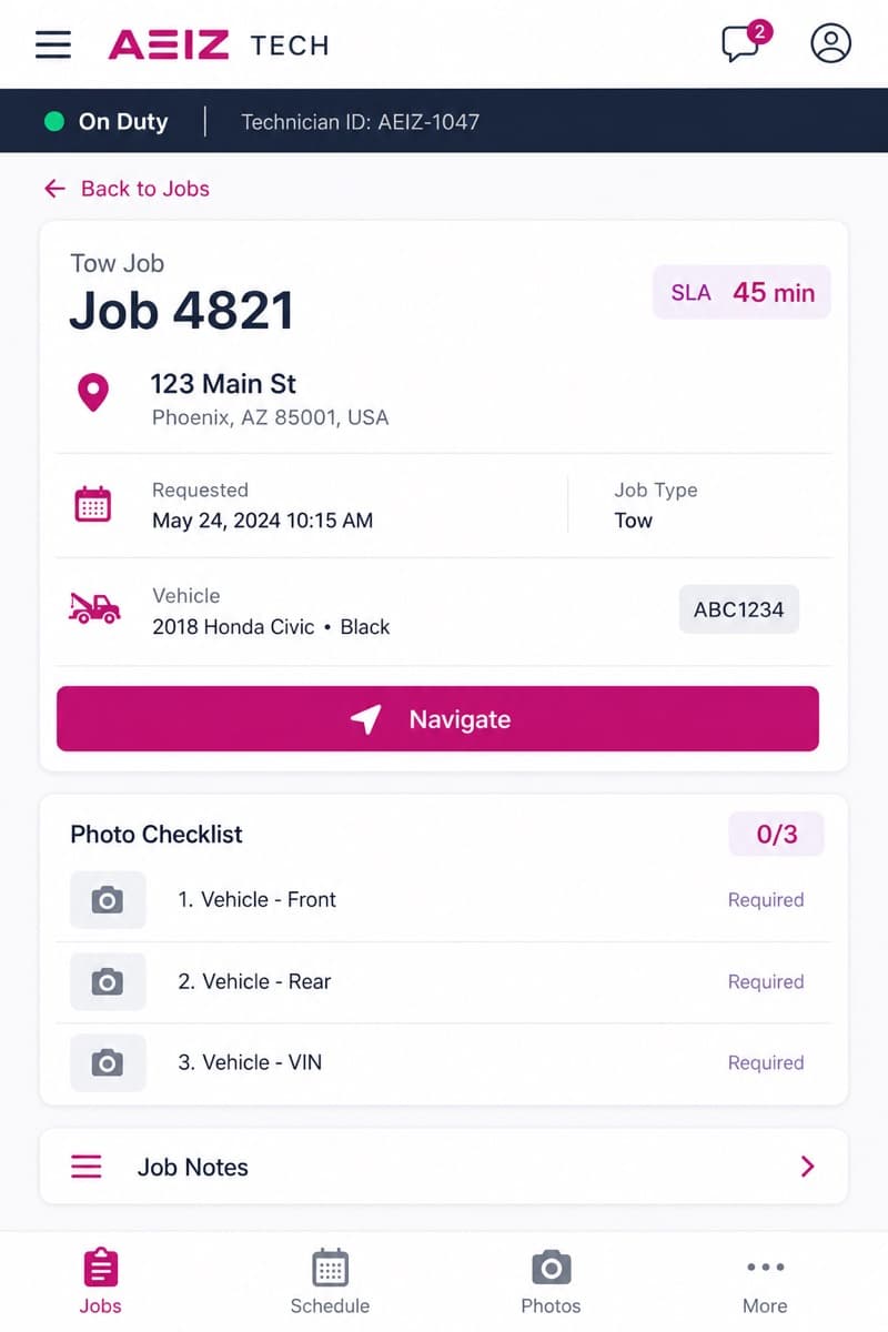 Tech app dummy screen
